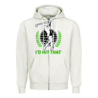 Oatmeal Heather id hit that funny golfing golf Zipper Hoodie - artisFamous