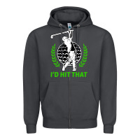 Smoke id hit that funny golfing golf Zipper Hoodie - artisFamous