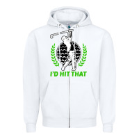 White id hit that funny golfing golf Zipper Hoodie - artisFamous