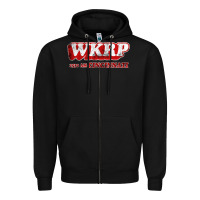 Black wkrp in cincinnati Zipper Hoodie - artisFamous
