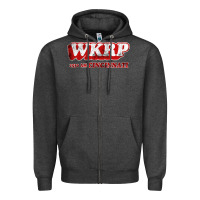 Charcoal Heather wkrp in cincinnati Zipper Hoodie - artisFamous