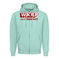 Seafoam wkrp in cincinnati Zipper Hoodie - artisFamous