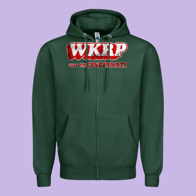 Wkrp In Cincinnati Zipper Hoodie Designed By Artisfamous