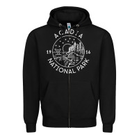 Black a.ca.di.a national park 1916 mai.ne bar harbor t sh Zipper Hoodie - artisFamous