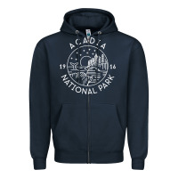 Navy a.ca.di.a national park 1916 mai.ne bar harbor t sh Zipper Hoodie - artisFamous