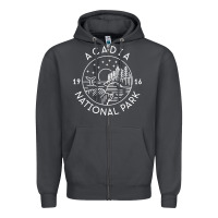 Smoke a.ca.di.a national park 1916 mai.ne bar harbor t sh Zipper Hoodie - artisFamous