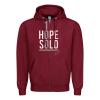 Burgundy 1 hope solo Zipper Hoodie - artisFamous
