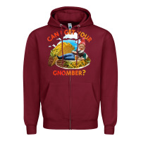Burgundy taco gnome thinks you're cute Zipper Hoodie - artisFamous