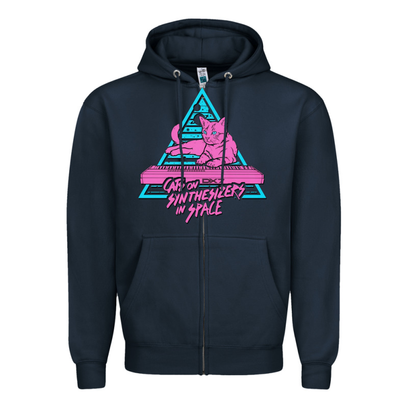 Cats On Synthesizers In Space Zipper Hoodie by artisFamous | Teevron