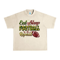 Sandshell eat sleep football repeat Urban Heavy Tee - BundleAndBundleShop