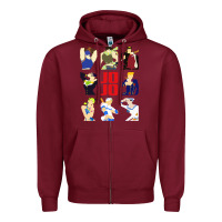 Burgundy jojo adventure Zipper Hoodie - artisFamous