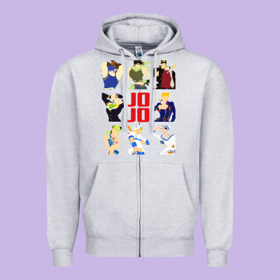 Jojo Adventure Zipper Hoodie Designed By Artisfamous