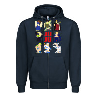Navy jojo adventure Zipper Hoodie - artisFamous