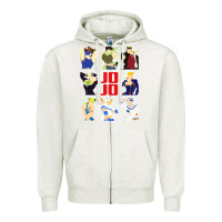 Oatmeal Heather jojo adventure Zipper Hoodie - artisFamous