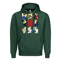 Sports Green jojo adventure Zipper Hoodie - artisFamous
