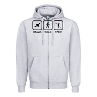 Heather Grey crawl walk spike volleyball Zipper Hoodie - artisFamous