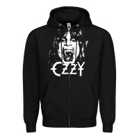 Black crazy train vintage rock Zipper Hoodie - artisFamous