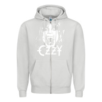 Dove Grey crazy train vintage rock Zipper Hoodie - artisFamous