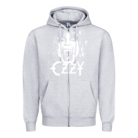 Heather Grey crazy train vintage rock Zipper Hoodie - artisFamous