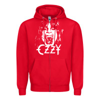 Red crazy train vintage rock Zipper Hoodie - artisFamous