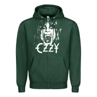 Sports Green crazy train vintage rock Zipper Hoodie - artisFamous