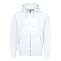 White crazy train vintage rock Zipper Hoodie - artisFamous