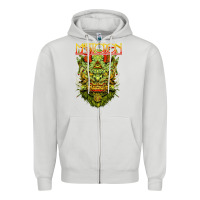 Dove Grey mastodon Zipper Hoodie - artisFamous