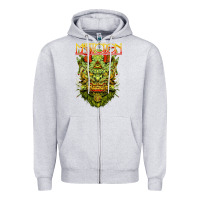 Heather Grey mastodon Zipper Hoodie - artisFamous