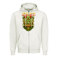 Oatmeal Heather mastodon Zipper Hoodie - artisFamous