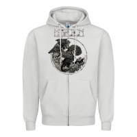 Dove Grey mastodon Zipper Hoodie - artisFamous