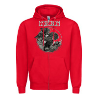 Red mastodon Zipper Hoodie - artisFamous