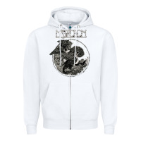 White mastodon Zipper Hoodie - artisFamous