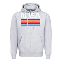 Heather Grey vintage retro nasa Zipper Hoodie - artisFamous