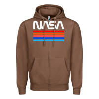 Chestnut vintage retro nasa Zipper Hoodie - artisFamous