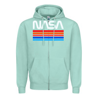 Seafoam vintage retro nasa Zipper Hoodie - artisFamous
