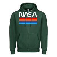 Sports Green vintage retro nasa Zipper Hoodie - artisFamous