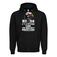 Black dd 214 Zipper Hoodie - artisFamous