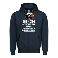 Navy dd 214 Zipper Hoodie - artisFamous