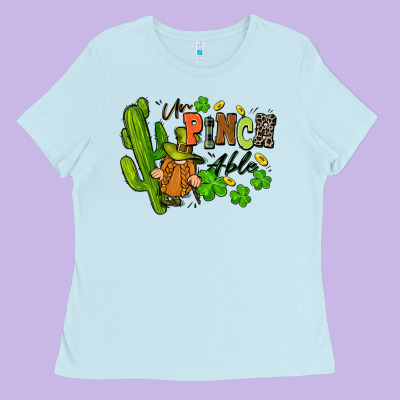 Un Pinch Able St. Patrick's Ladies Tee Designed By Fadigitalartstudio