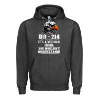 Charcoal Heather dd 214 Zipper Hoodie - artisFamous