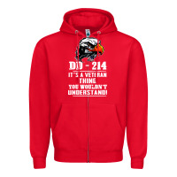 Red dd 214 Zipper Hoodie - artisFamous