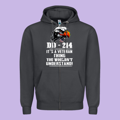 Dd 214 Zipper Hoodie Designed By Artisfamous