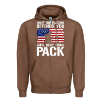 Chestnut if the flag offends you Zipper Hoodie - artisFamous