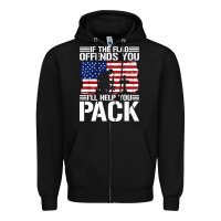 Black if the flag offends you Zipper Hoodie - artisFamous