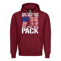 Burgundy if the flag offends you Zipper Hoodie - artisFamous