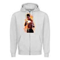 Dove Grey bruce leroy Zipper Hoodie - artisFamous