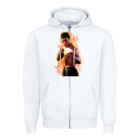 White bruce leroy Zipper Hoodie - artisFamous