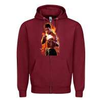 Burgundy bruce leroy Zipper Hoodie - artisFamous