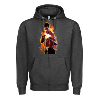 Charcoal Heather bruce leroy Zipper Hoodie - artisFamous