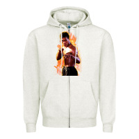 Oatmeal Heather bruce leroy Zipper Hoodie - artisFamous